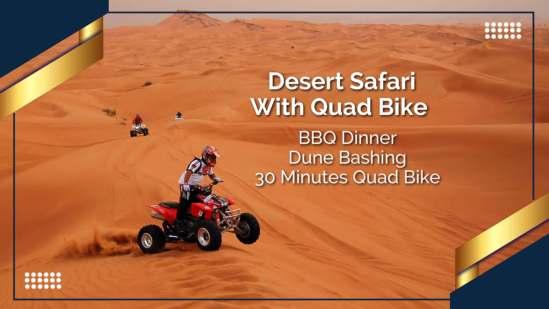 Desert Safari With Quad Bike in Red Dunes Desert